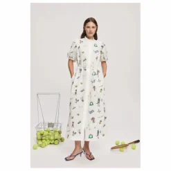 Robe Play Brodée Lin | Crème