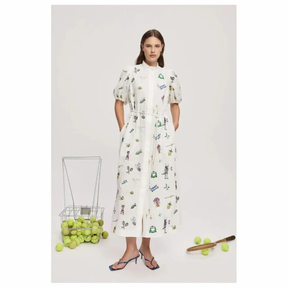 Robe Play Brodée Lin | Crème