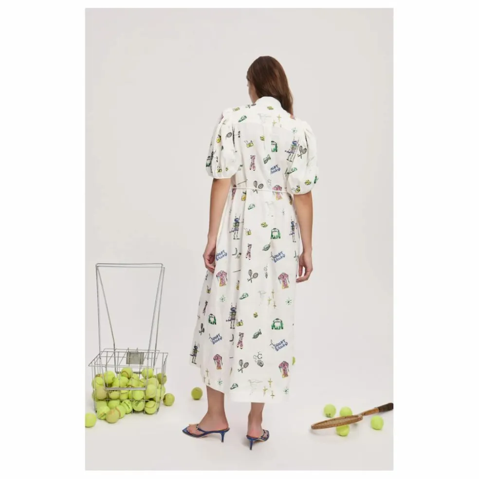 Robe Play Brodée Lin | Crème