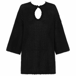Robe Pointelle Coton Bio | Noir