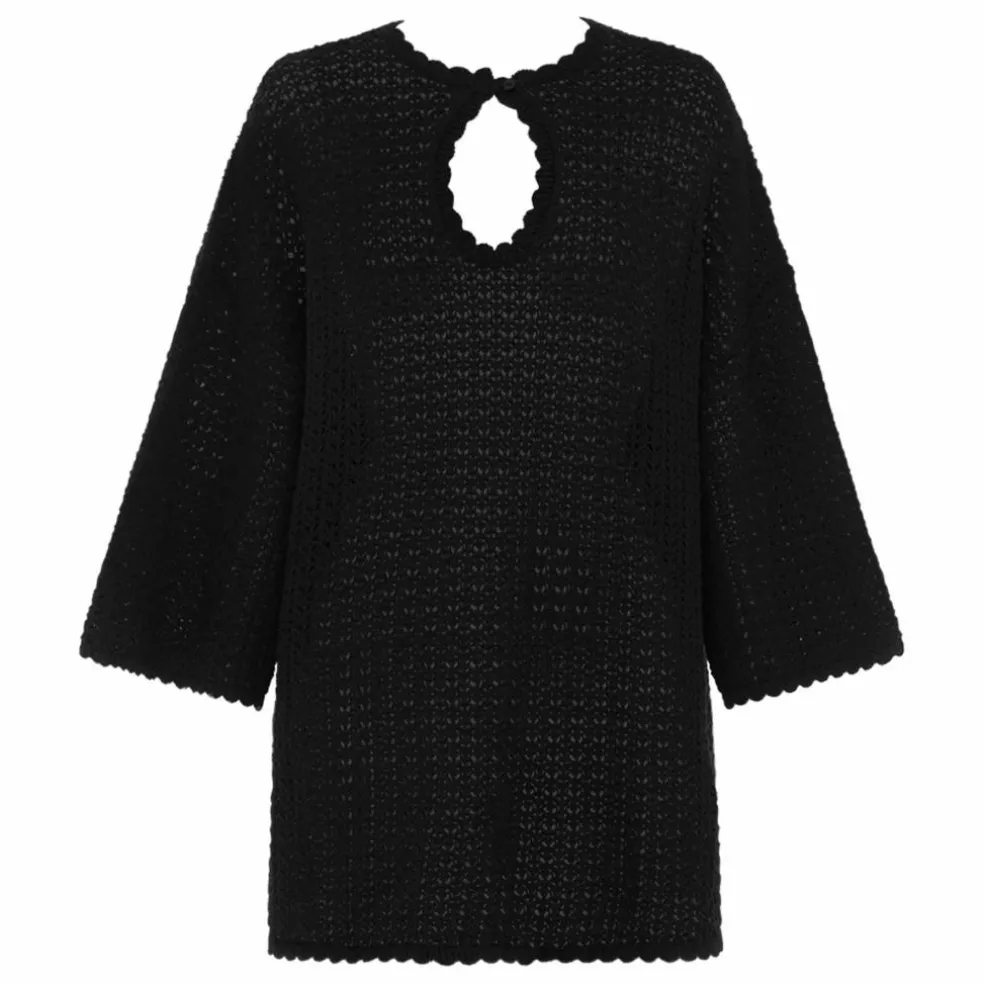 Robe Pointelle Coton Bio | Noir
