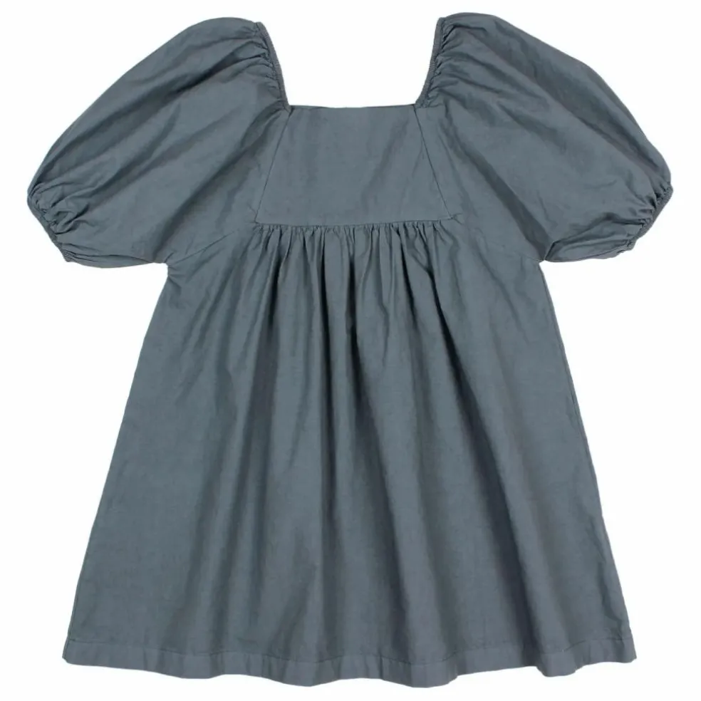 Robe Popeline Coton Bio | Bleu nuit