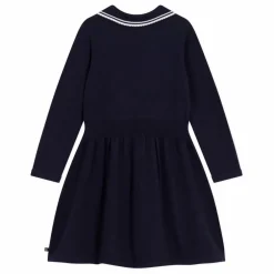 Robe Pull Col Claudine Coton Bio | Bleu marine