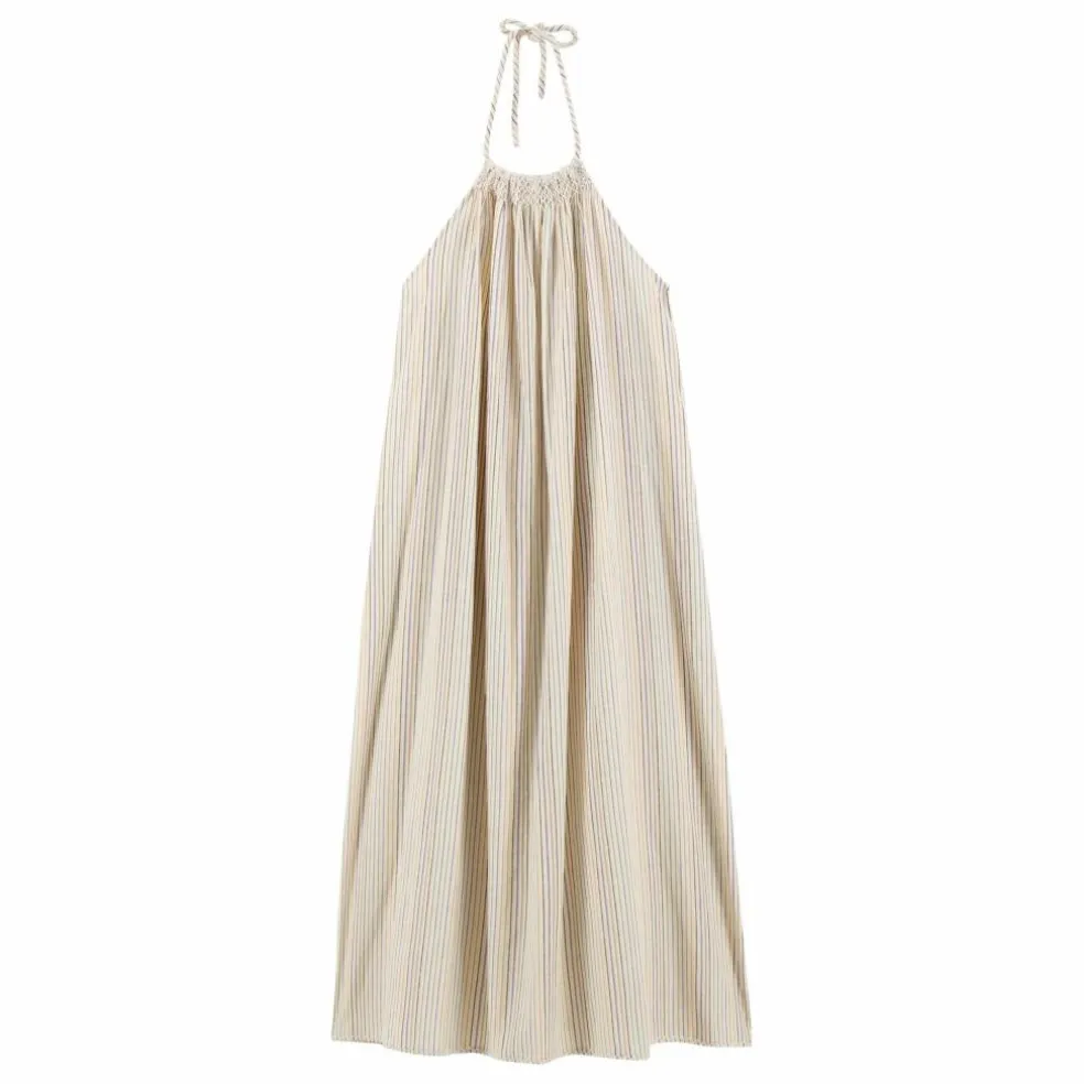 Robe Ramik Rayures Coton Bio | Ecru