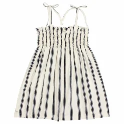 Robe Rayures Coton Bio | Bleu nuit