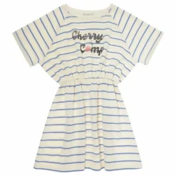 Robe Rayures Eponge | Ecru