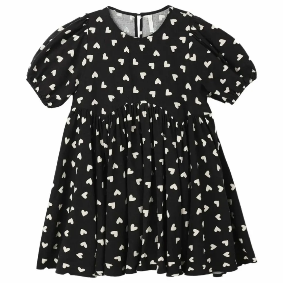 Robe Rose Cœurs | Noir