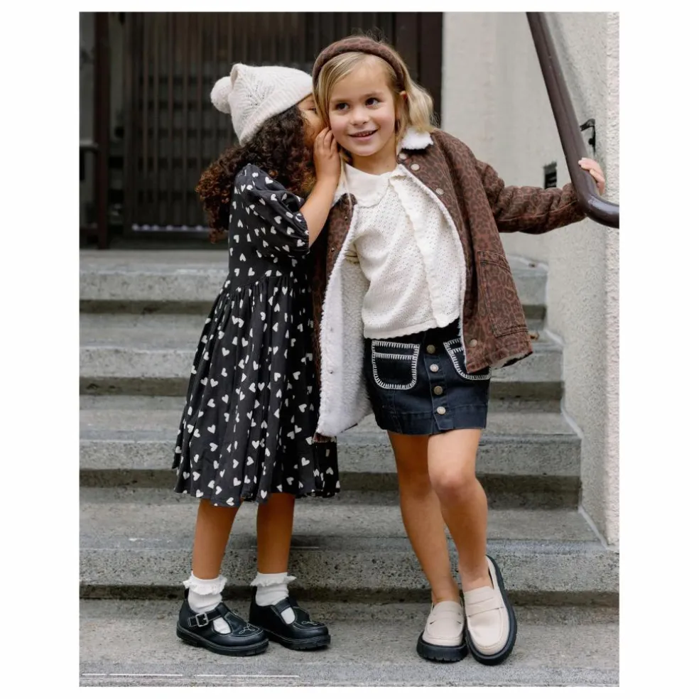 Robe Rose Cœurs | Noir