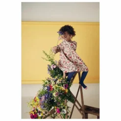 Robe Roulotta Fleurie | Ecru