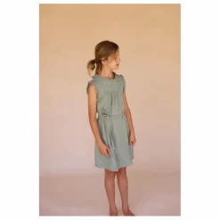 Robe Ruchée | Gris vert