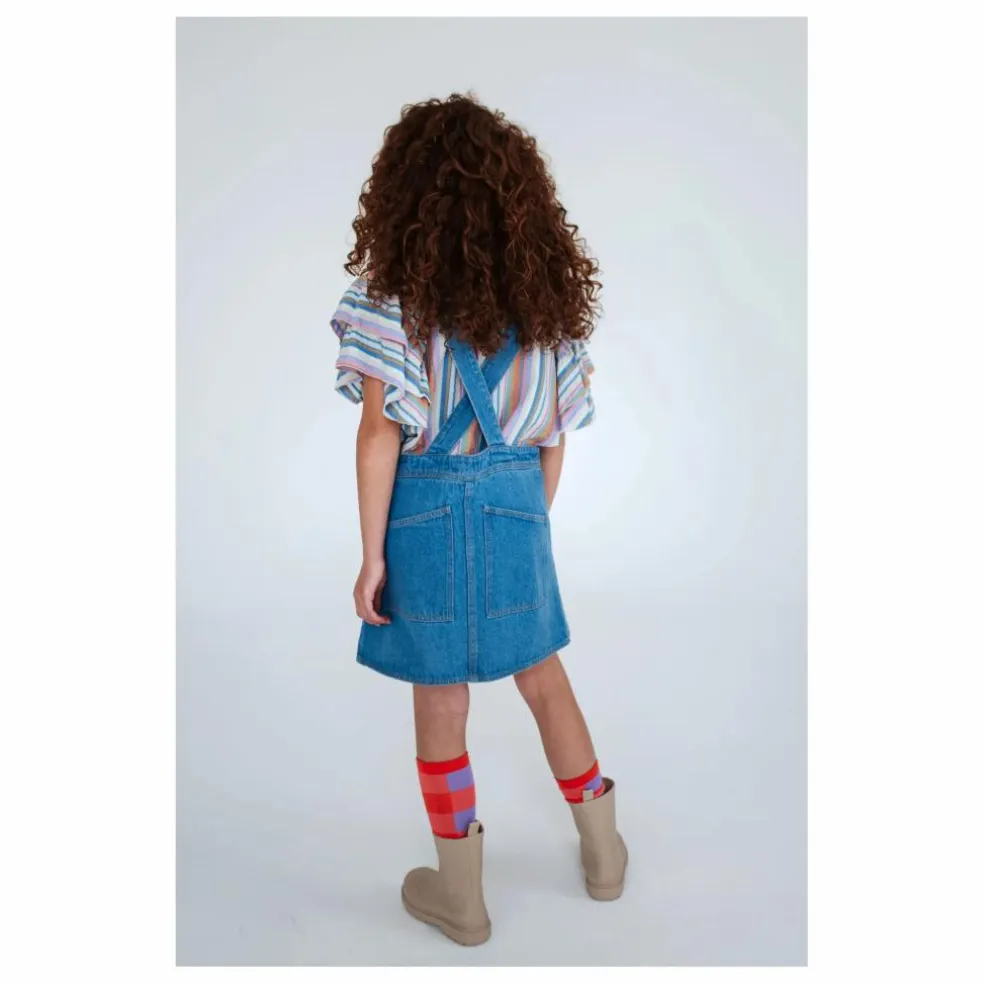 Robe Salopette Coton Bio | Bleu jean