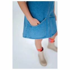 Robe Salopette Coton Bio | Bleu jean