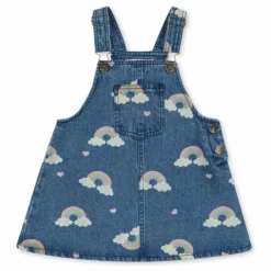Robe Salopette en Jean Magot Arc en Ciel Coton Bio | Bleu