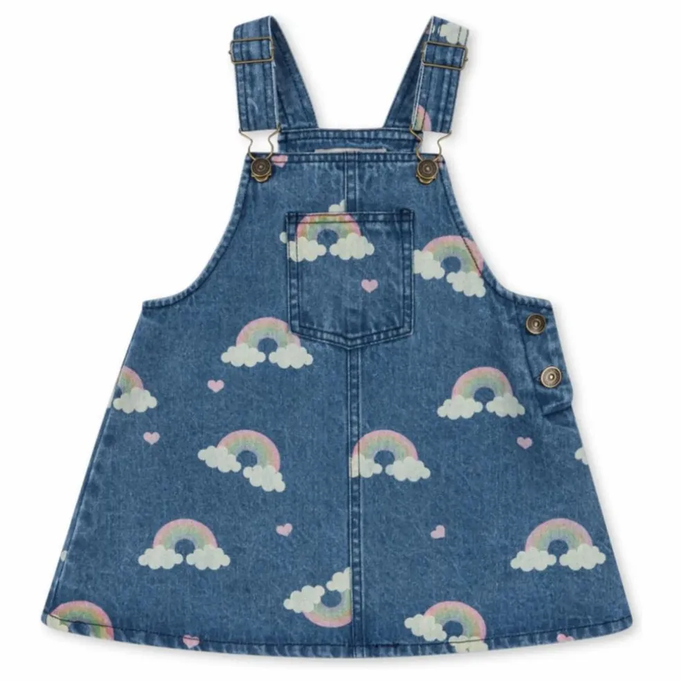 Robe Salopette en Jean Magot Arc en Ciel Coton Bio | Bleu