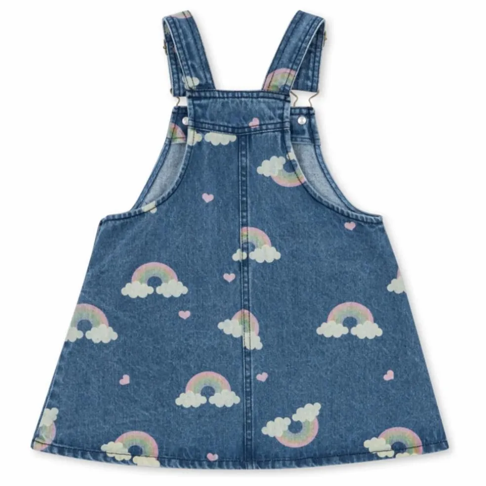 Robe Salopette en Jean Magot Arc en Ciel Coton Bio | Bleu