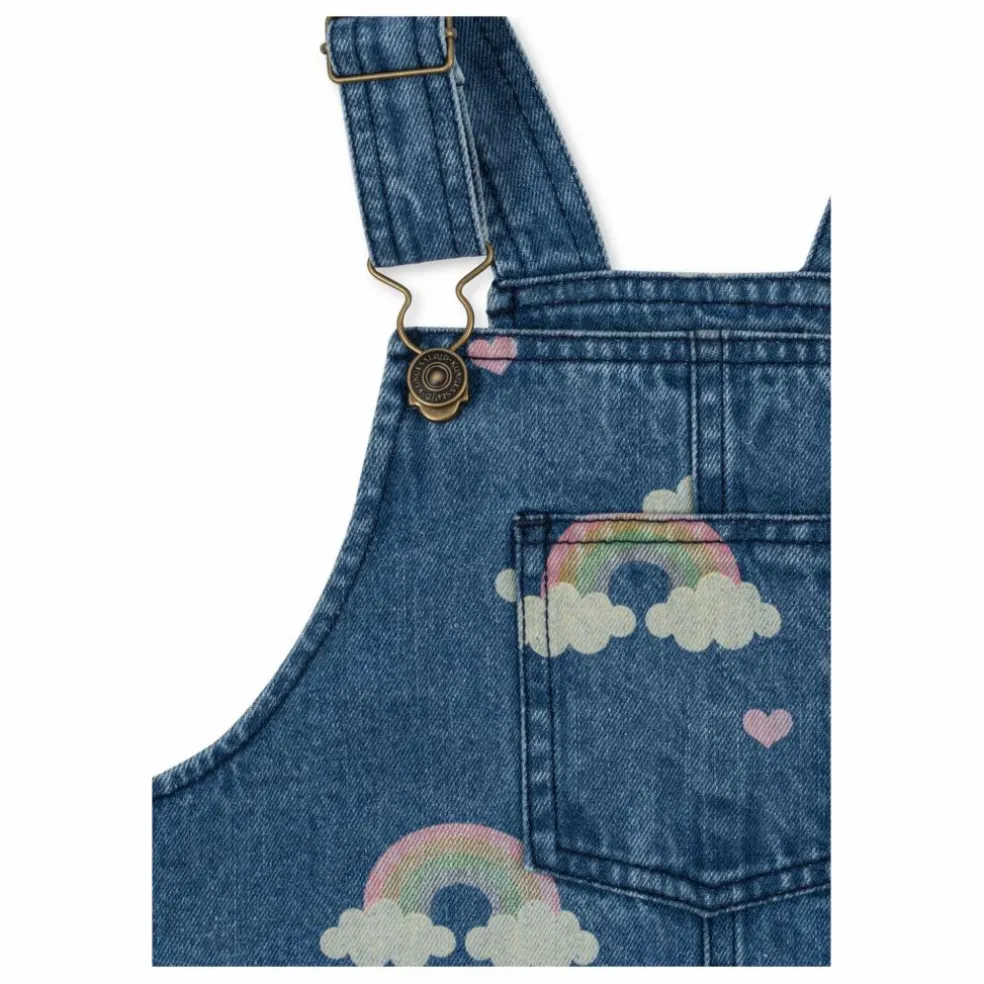 Robe Salopette en Jean Magot Arc en Ciel Coton Bio | Bleu