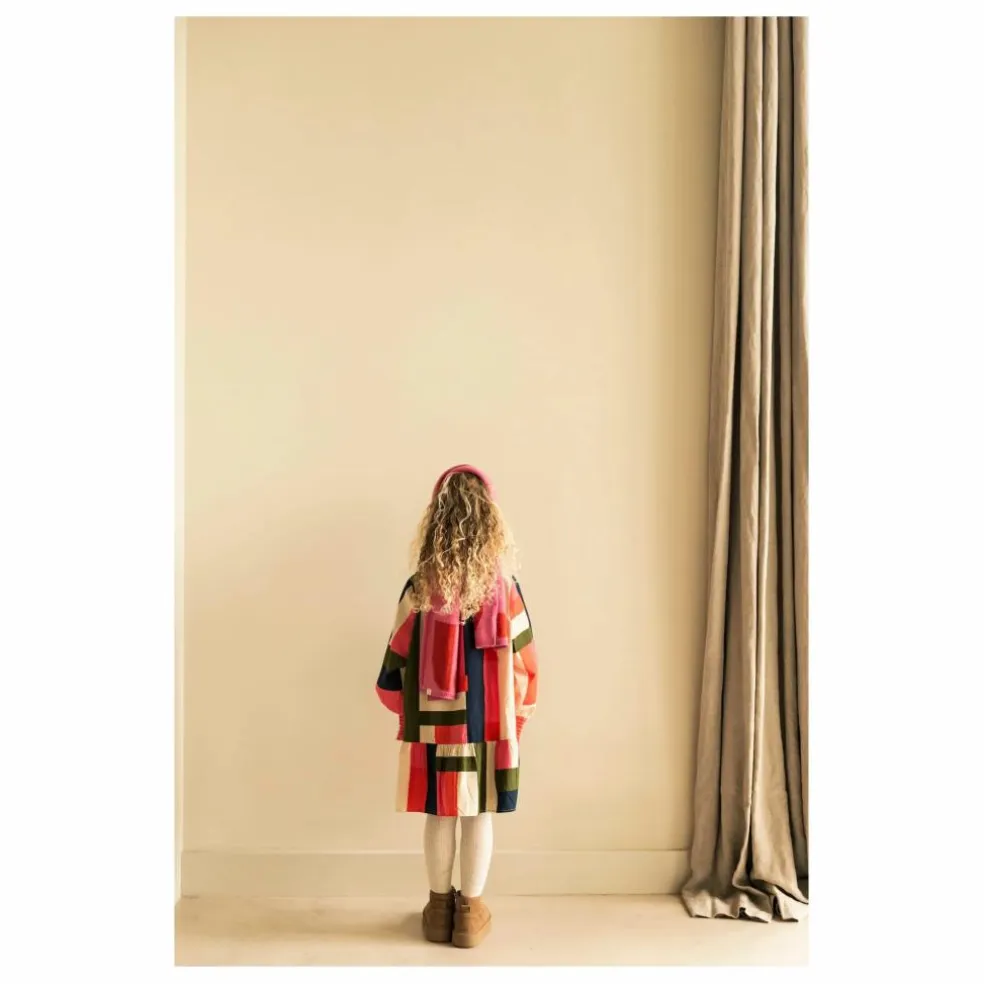 Robe Skye Rayée Popeline | Rose
