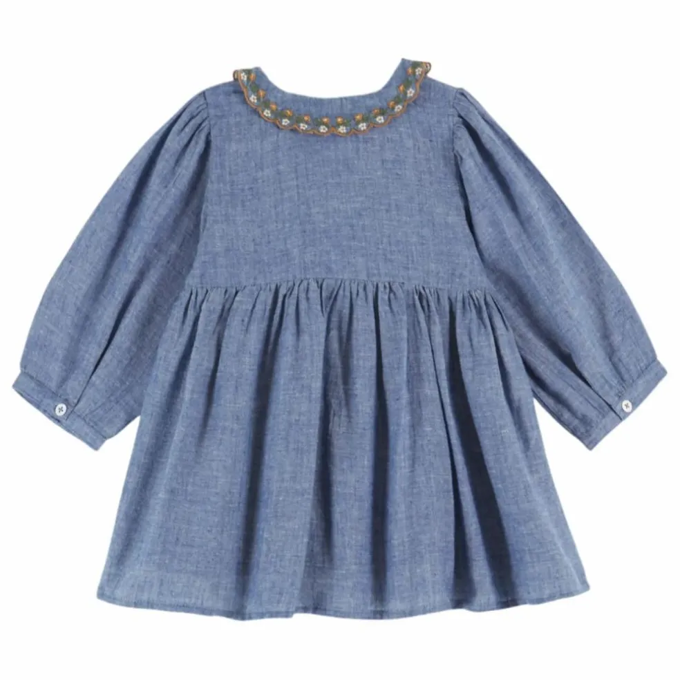 Robe Smockée | Bleu