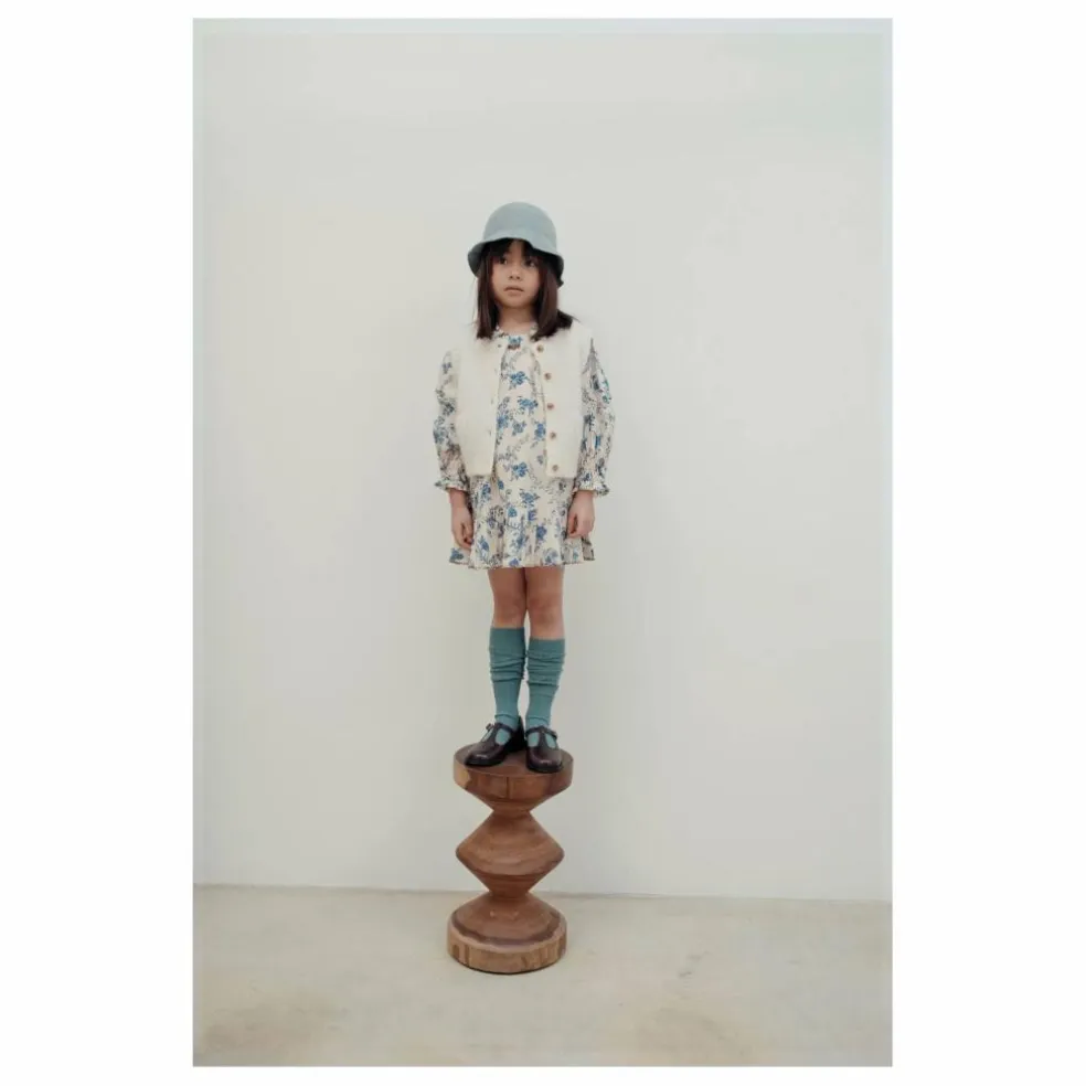 Robe Smockée Fleurie | Ecru