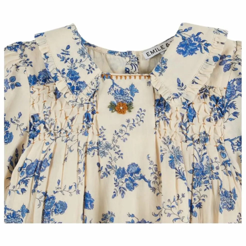 Robe Smockée Fleurie | Ecru