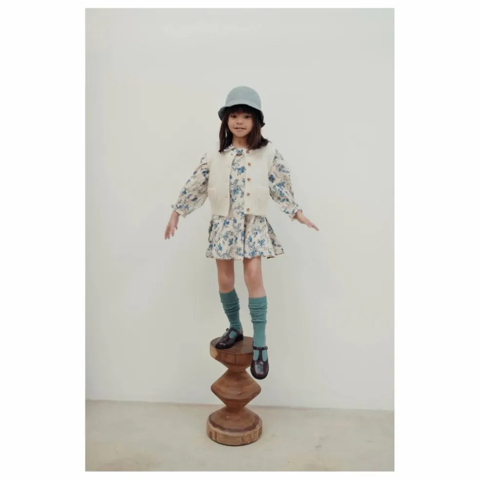 Robe Smockée Fleurie | Ecru