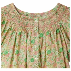 Robe Smockée Jarah Liberty Coton Bio | Ecru