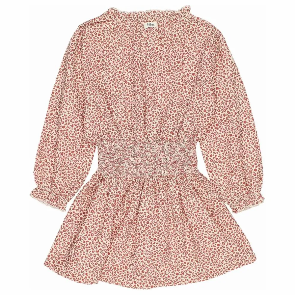 Robe Smockée Volants | Bordeaux