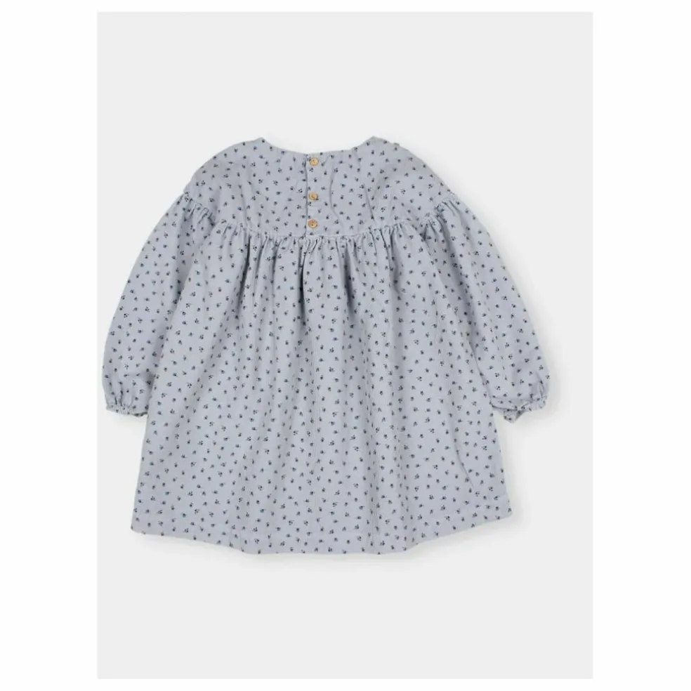 Robe Soft Velours Côtelé Coton Bio | Bleu gris