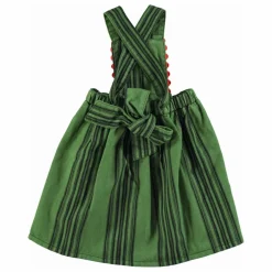 Robe Tablier Rayée Coton Bio | Vert