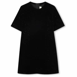 Robe T-shirt Pailletée | Noir