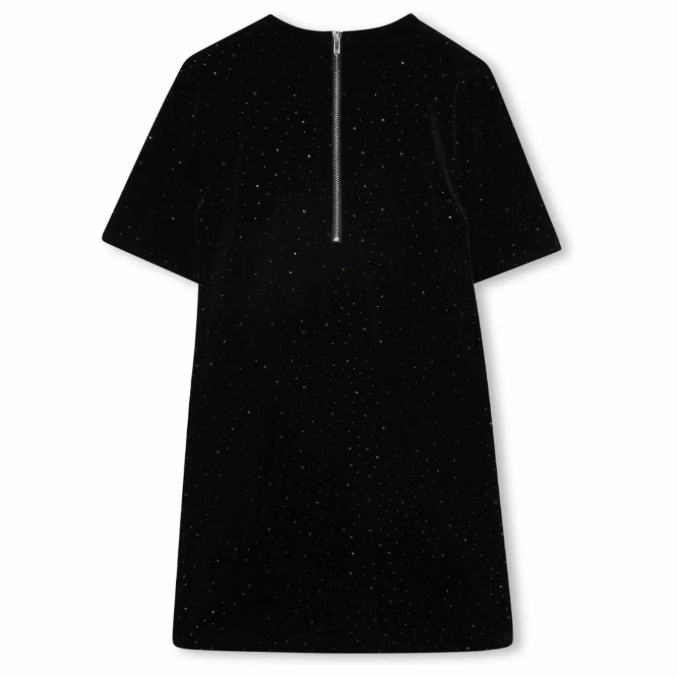 Robe T-shirt Pailletée | Noir