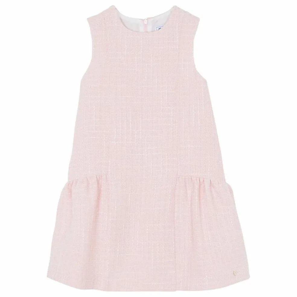 Robe Tweed | Rose pâle