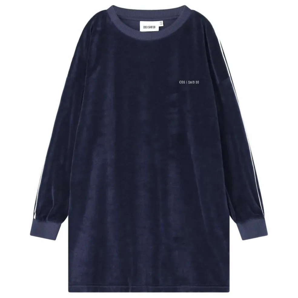 Robe Velours Coton Bio | Bleu marine