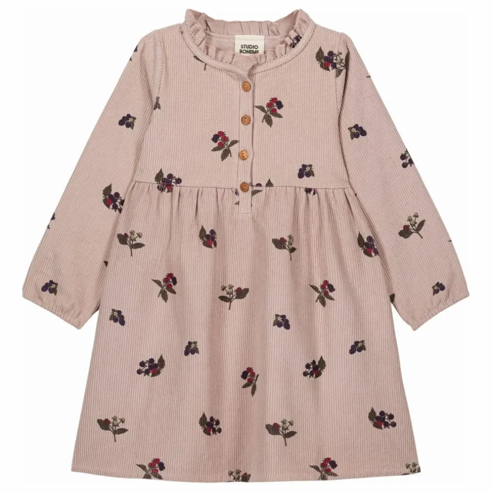 Robe Vermont Mûres Velours Côtelé Coton Bio | Mauve