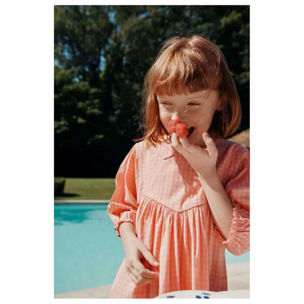 Robe Vichy Pivoine | Rose pêche