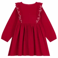 Robe Volants Coton Bio | Rouge