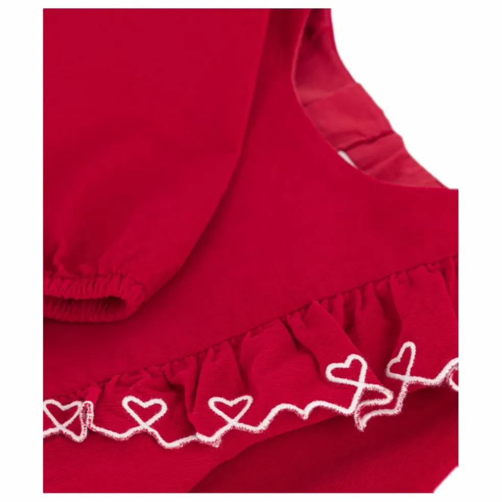 Robe Volants Coton Bio | Rouge