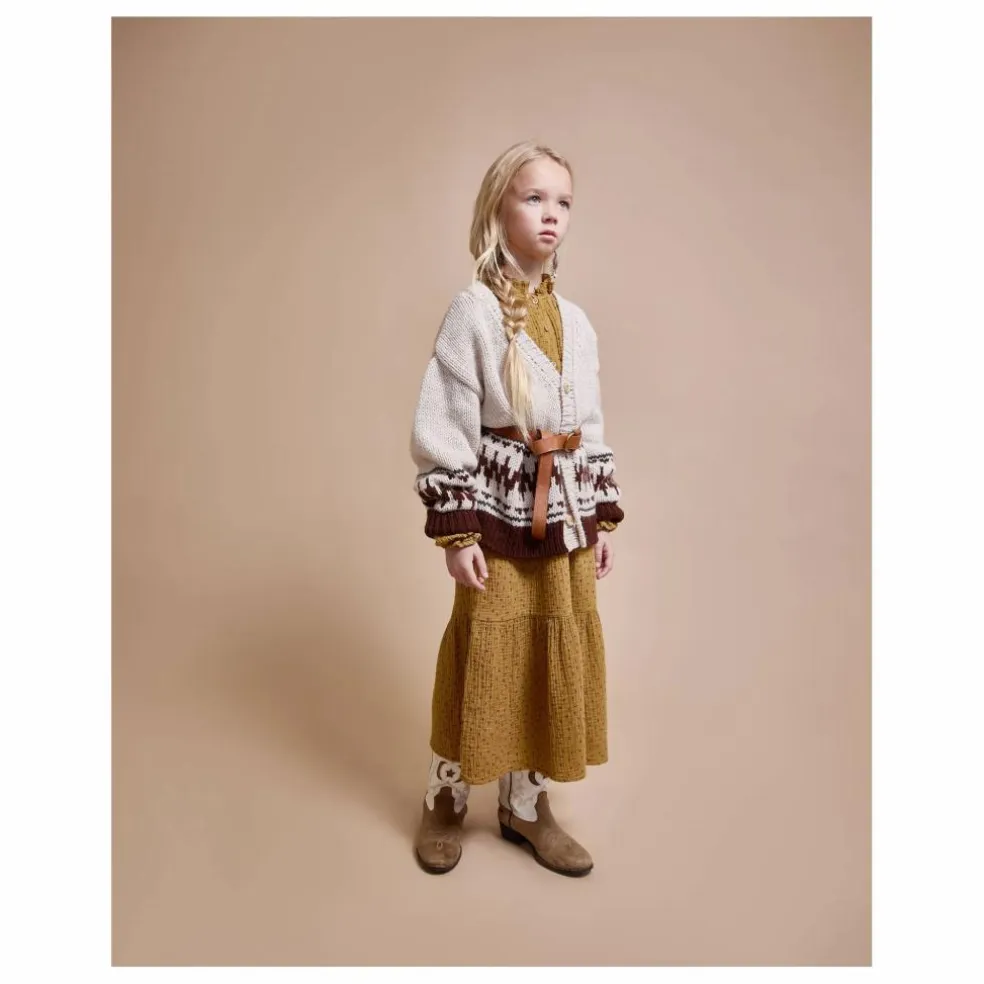 Robe Volants Gaze de Coton Bio | Ocre