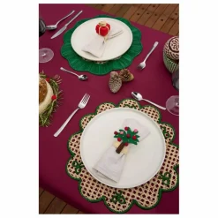 Rond de serviette Cadeau de Noël | Vert