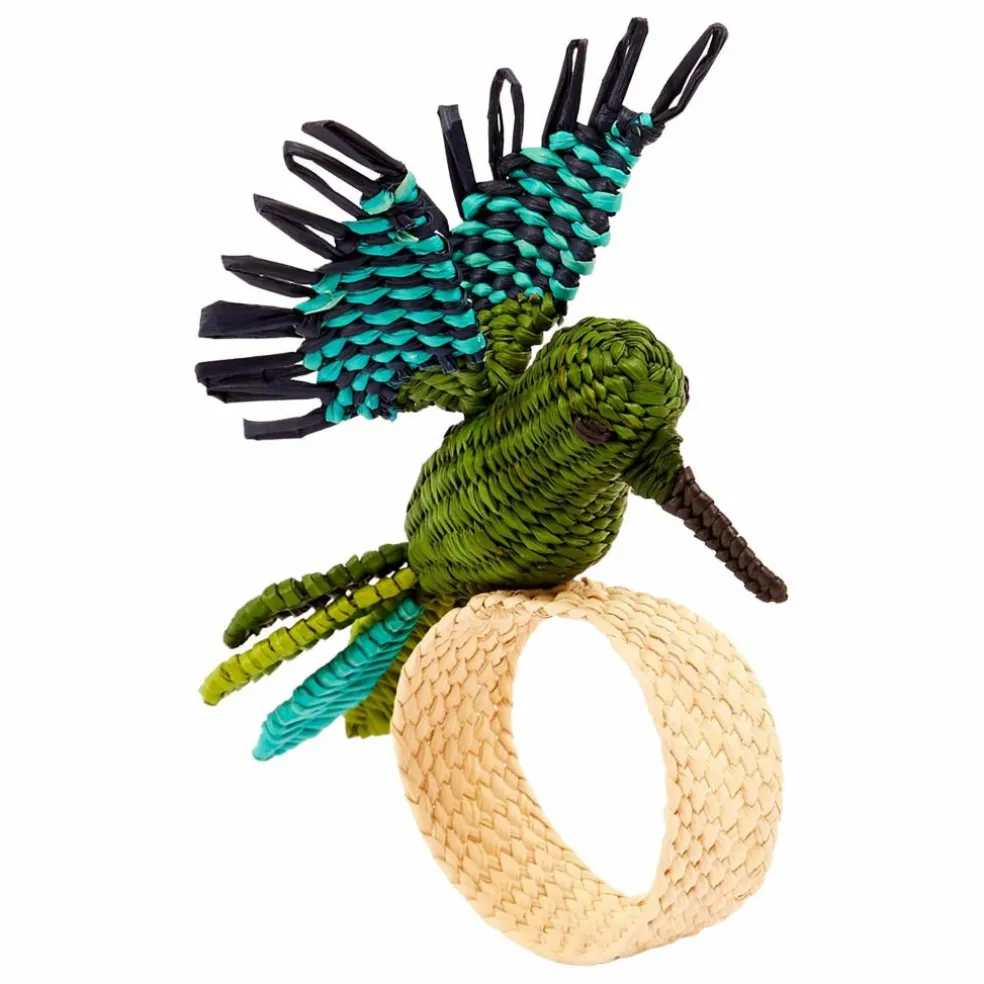 Rond de serviette Colibris | Vert
