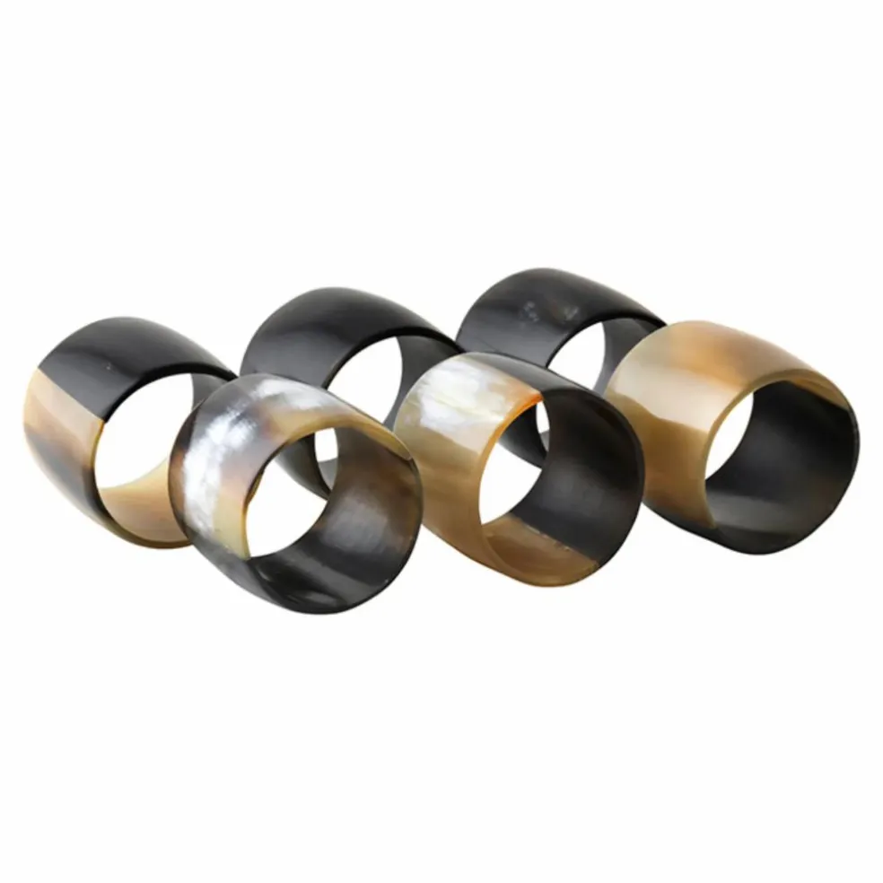 Rond de serviette en corne - Set de 6