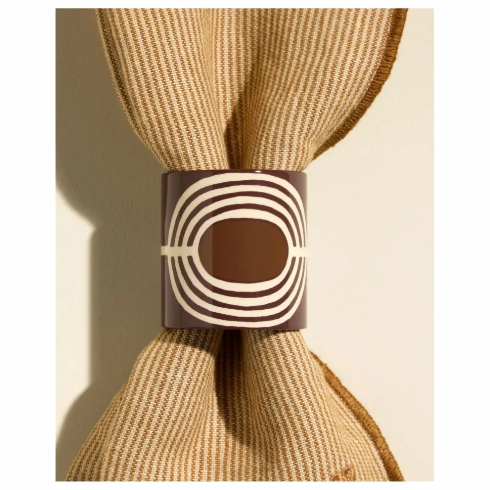 Ronds de serviette laqués Mirage - Set de 2 | Carmin