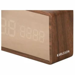 Réveil LED Copper en bois | Noyer