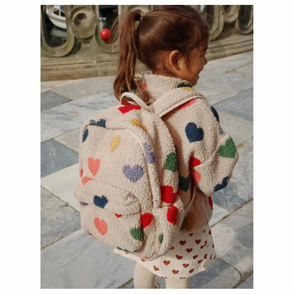 Sac à Dos Façon Sherpa Jody Cœurs Fibres Recyclées | Ecru