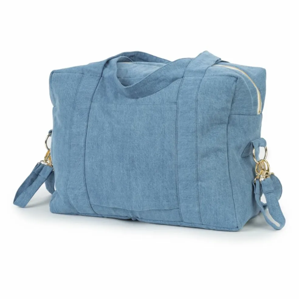 Sac à langer Darcy en coton recyclé | Denim clair