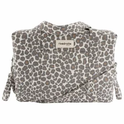 Sac à Langer Darcy Léopard Coton Recyclé | Gris