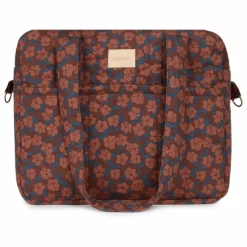 Sac à langer imperméable Hyde Park Maroon Poppies | Brique