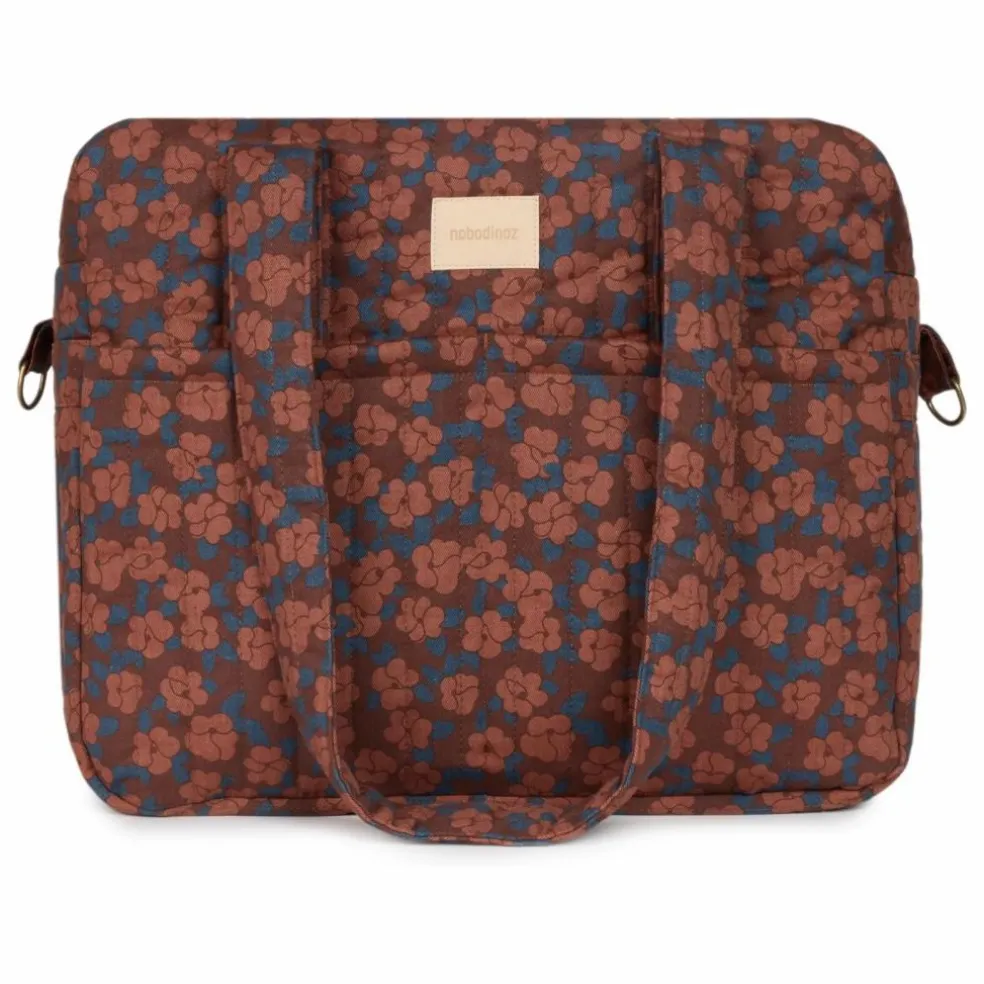 Sac à langer imperméable Hyde Park Maroon Poppies | Brique