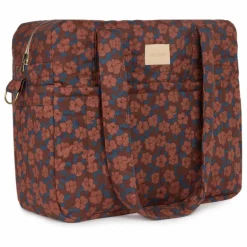 Sac à langer imperméable Hyde Park Maroon Poppies | Brique