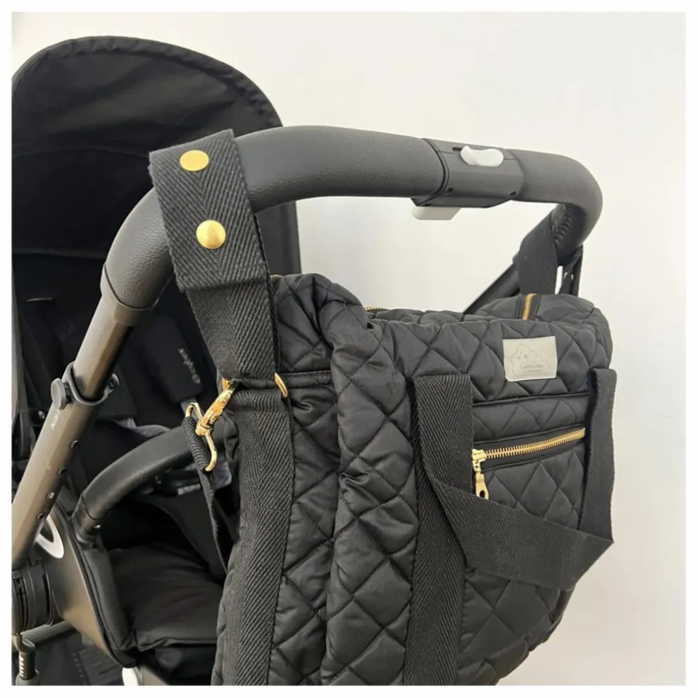 Sac à langer matelassé | Noir